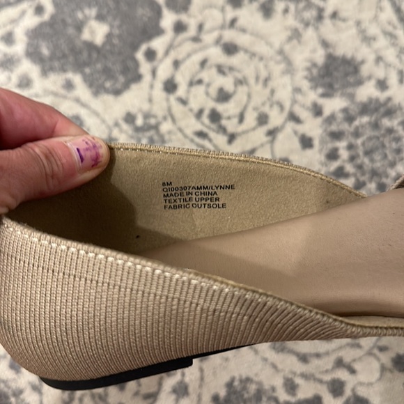 MIA Knit Dark Sand Pointy Flats size 8 NWT - Picture 3 of 8